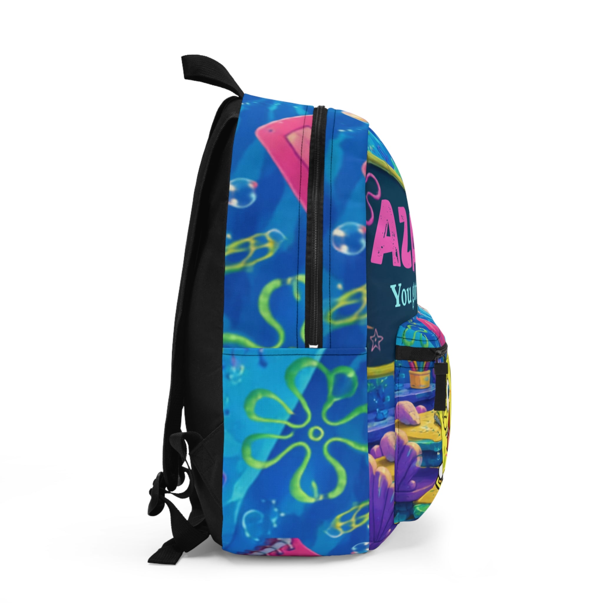 SpongeBob & Patrick Kids Backpack — Colorful Cartoon School Bag with "You got" Design