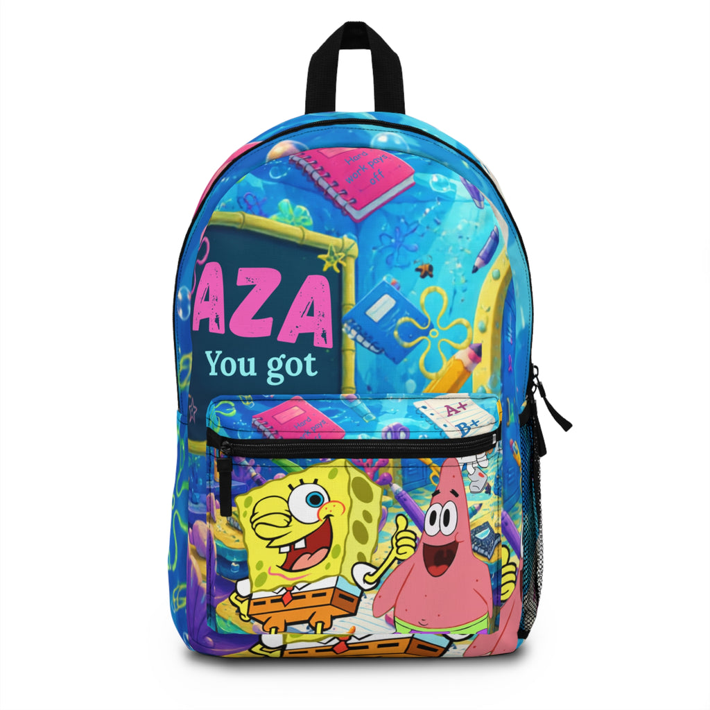 SpongeBob & Patrick Kids Backpack — Colorful Cartoon School Bag with "You got" Design